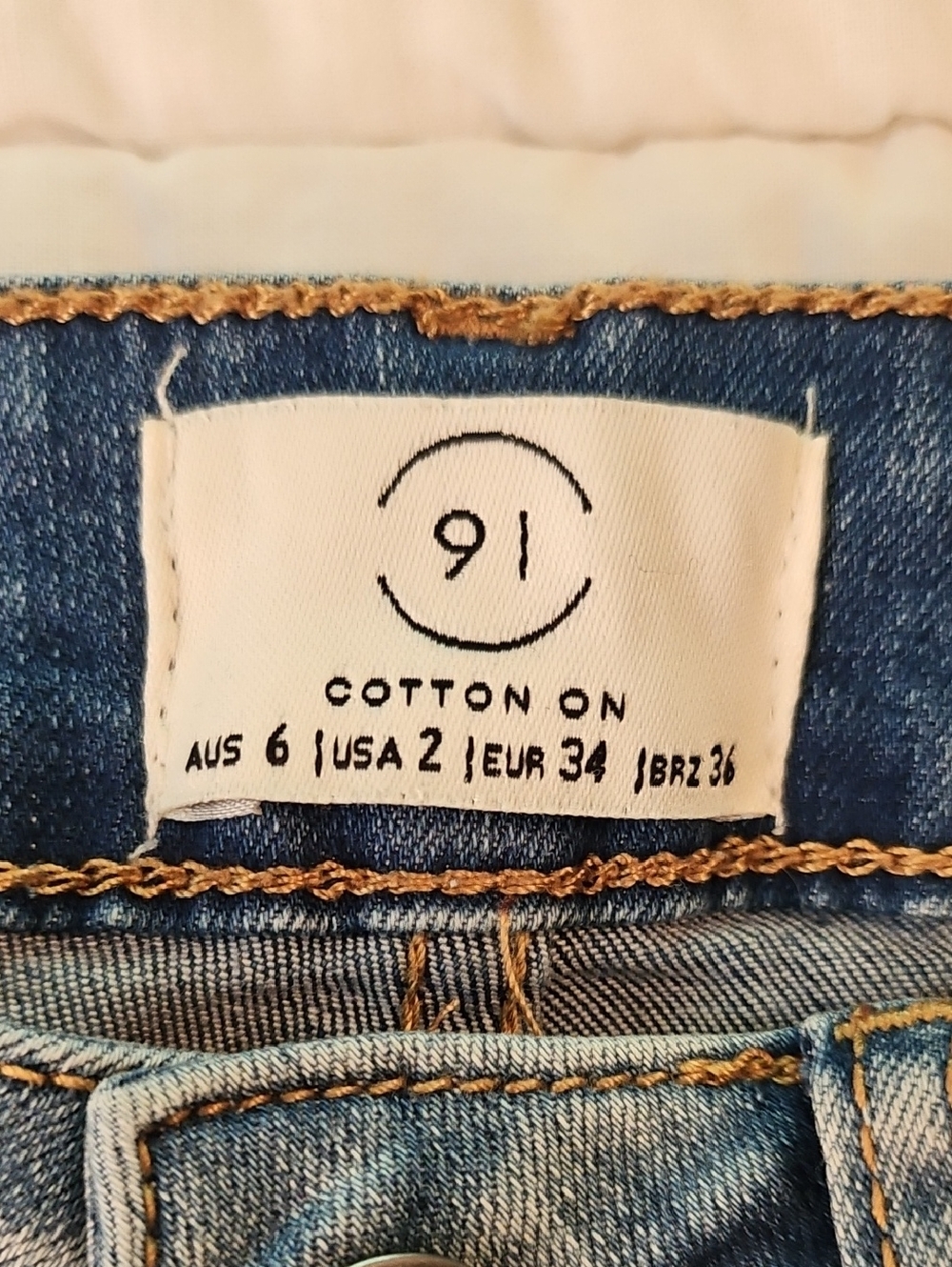 Cotton On 91- Mid Grazer Skinny- Floral Embroidered Jeans- Size 2 - Picture 8 of 9